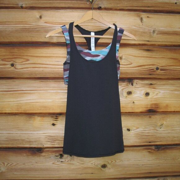 Lululemon All Sport Support Tank Black  Mini Coast Camo Multi - Picture 4 of 11